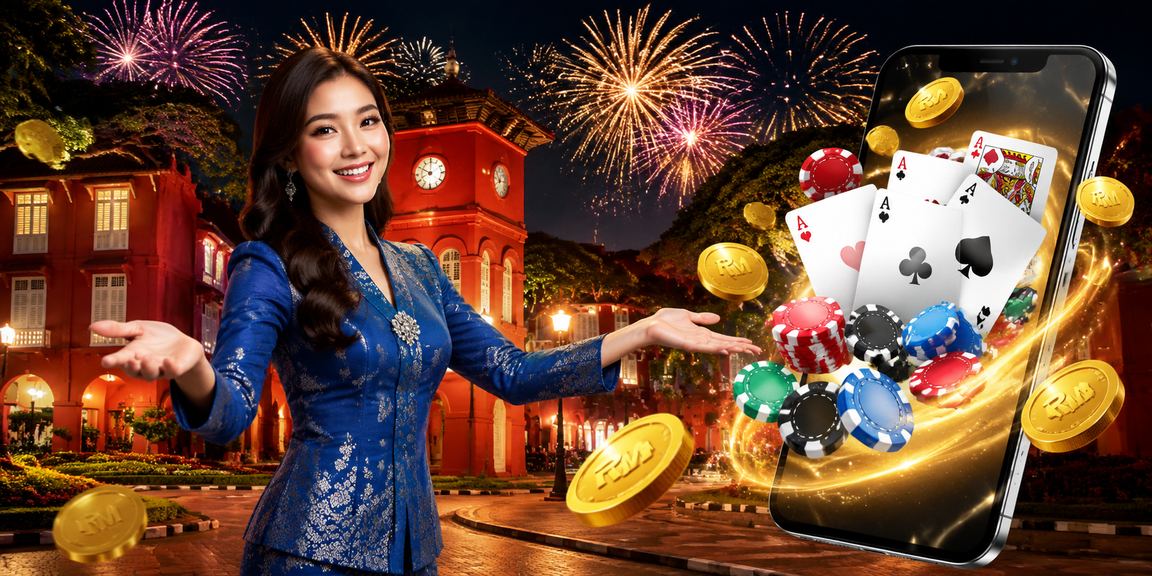 Pemain permainan meja kasino bergaya Malaysia di Melaka memainkan poker dalam talian
